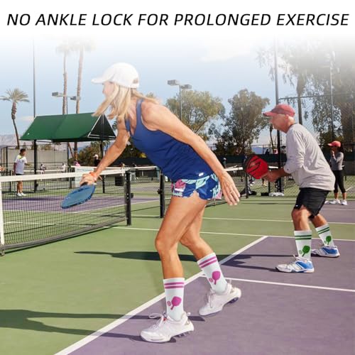 Striped Athletic Crew Socks for Pickleball Lovers