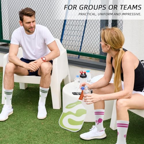 Striped Athletic Crew Socks for Pickleball Lovers
