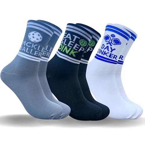 Monkey Stix 3 Pack Pickleball Socks - Size 8-13