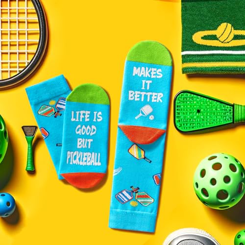 Light Blue Unisex Pickleball Socks for Men and Women
