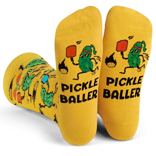 Men's Novelty Pickleball Socks - Fun Gift for Sports