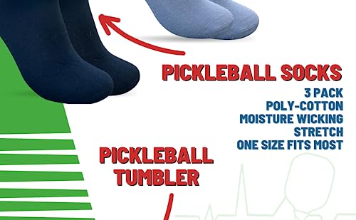 Monkey Stix 3 Pack Pickleball Socks - Size 8-13
