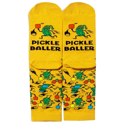 Men's Novelty Pickleball Socks - Fun Gift for Sports
