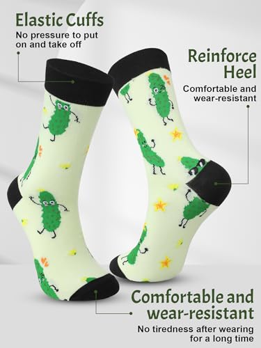 Silicherry Pickle Socks - Novelty Dill Socks for Pickleball