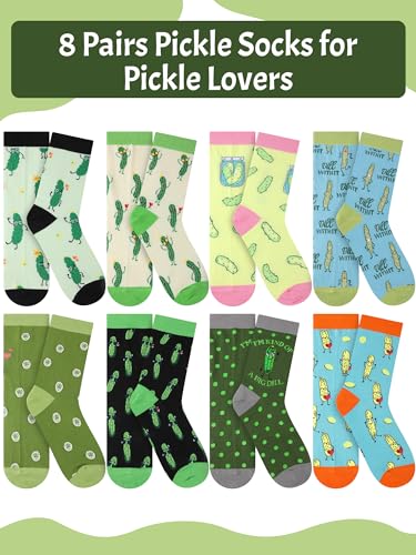 Silicherry Pickle Socks - Novelty Dill Socks for Pickleball