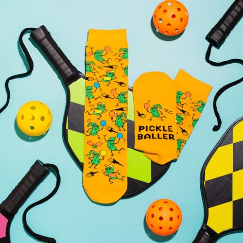 Men's Novelty Pickleball Socks - Fun Gift for Sports