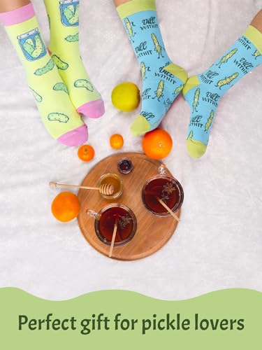 Silicherry Pickle Socks - Novelty Dill Socks for Pickleball