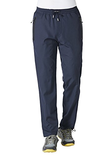 Men's Zipper Pocket Athletic Sweatpants for Pickleball (Navy, Medium)