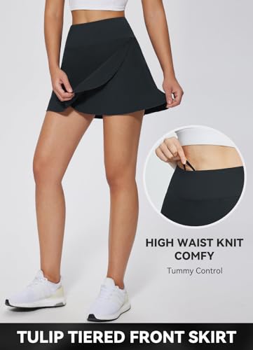 BALEAF Women's High Waisted Pleated Pickleball Skort