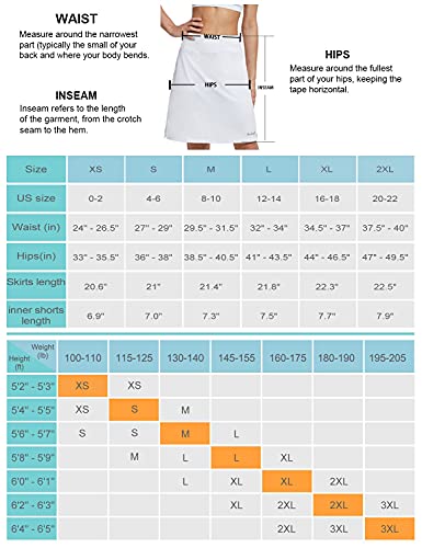 Women's Black Knee Length Pickleball Skort with Pockets