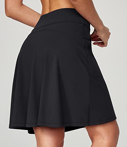 Ewedoos Women's Black Pickleball Skort 20" Length