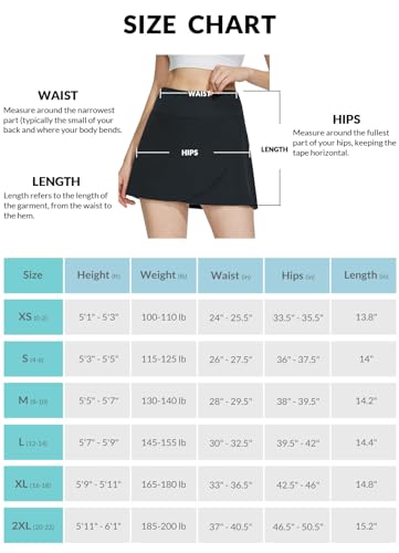 BALEAF Women's High Waisted Pleated Pickleball Skort