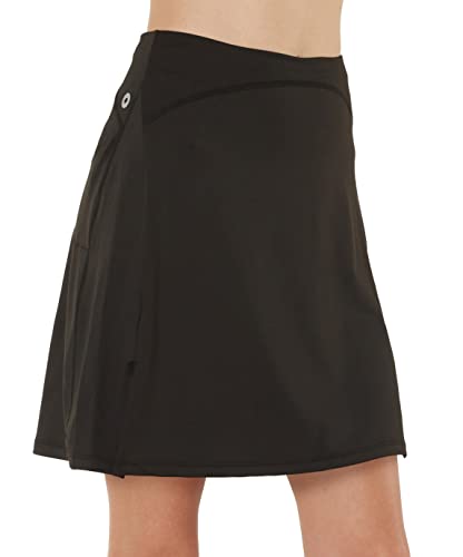 slimour Women's Breathable Black 18" Pickleball Skort