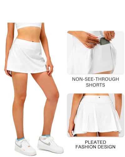 Women's High Waisted Pickleball Skort with Inner Shorts