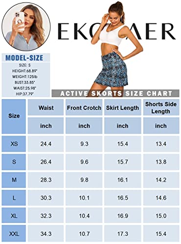 Ekouaer Women's Sporty Skorts for Pickleball Summer