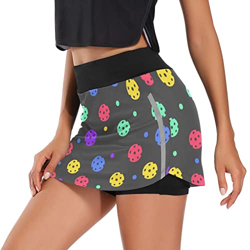 Colorful Pickleball Women's Skorts with Pockets for Athletics