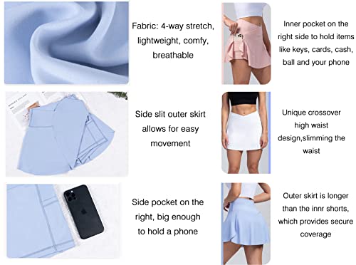 Women's Rose Red Crossover Athletic Skort