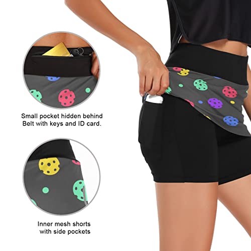 Colorful Pickleball Women's Skorts with Pockets for Athletics