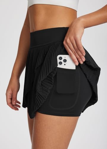 Women's High Waisted Tennis Skort with Pockets