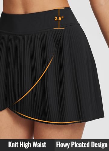Women's High Waisted Tennis Skort with Pockets