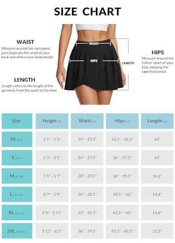 Women's High Waisted Tennis Skort with Pockets