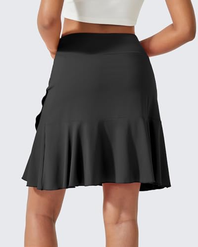 Women's High Waisted Athletic Knee Length Pickleball Skirt