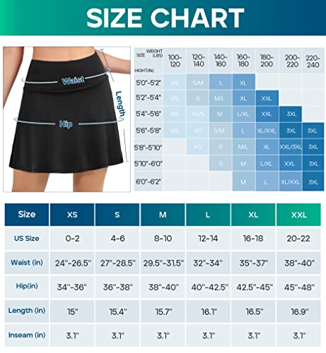 Ewedoos Women's High Waisted Pickleball Skort