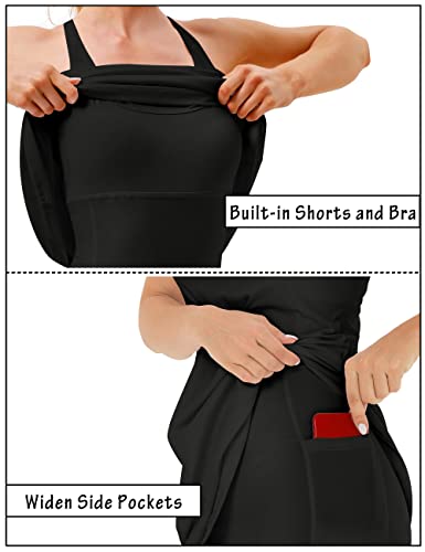 Women's Tennis Dress with Built-in Bra and Shorts