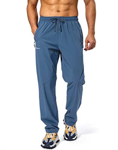 Men's Athletic Jogging Pants with Zipper Pockets