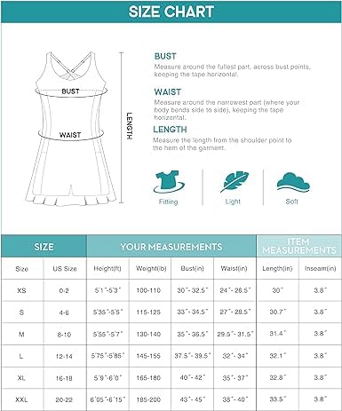 Women's Tennis Dress with Built-in Bra and Shorts