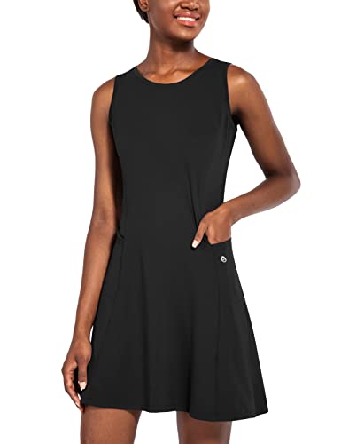 Women's Sleeveless Athletic Pickleball Dress with 4 Pockets