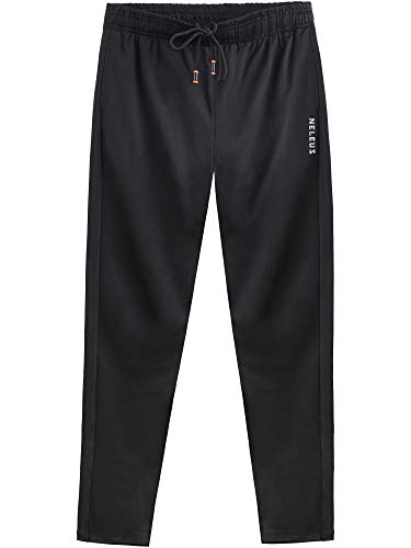 NELEUS Men's Athletic Tapered Pickleball Pants Black S/M