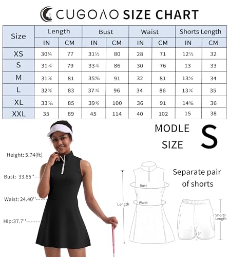 Sleeveless Athletic Dress with Built-In Shorts for Women