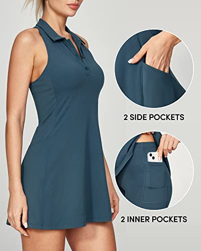 Women's Athletic Dress with Built-in Bra and Pockets