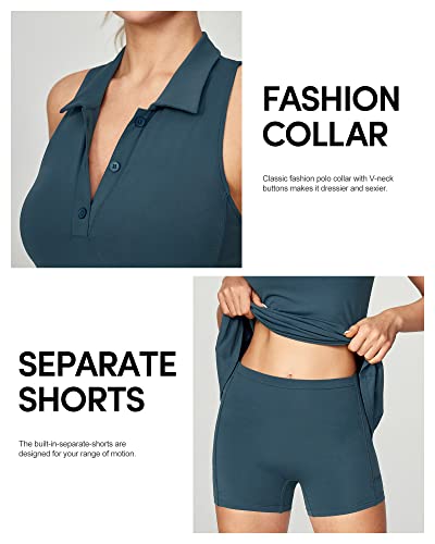 Women's Athletic Dress with Built-in Bra and Pockets