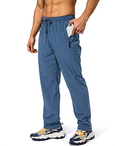 Men's Athletic Jogging Pants with Zipper Pockets