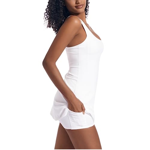 Women's Workout Dress with Built-in Bra and Shorts