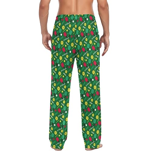 Men's Pickleball Pattern Lounge Pants with Elastic Waistband