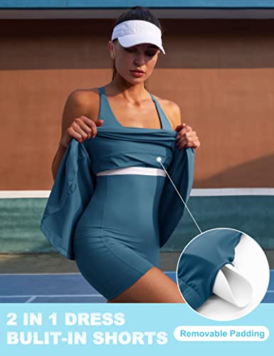 IUGA Womens Pickleball Dress with Built-in Bra & Shorts
