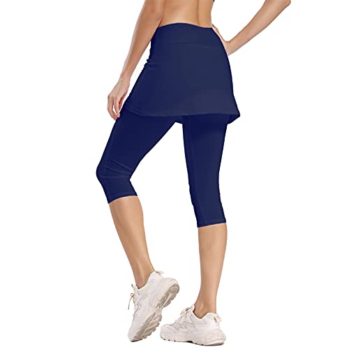 Women's UPF 50+ Skirted Capri Leggings for Pickleball