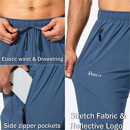 Men's Athletic Jogging Pants with Zipper Pockets