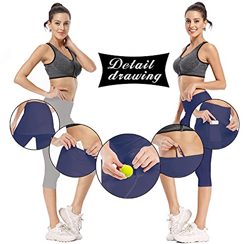 Women's UPF 50+ Skirted Capri Leggings for Pickleball