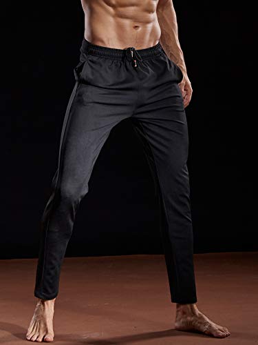 NELEUS Men's Athletic Tapered Pickleball Pants Black S/M