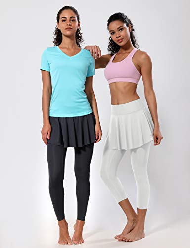 Women's UPF 50+ Adjustable Running Skort - White