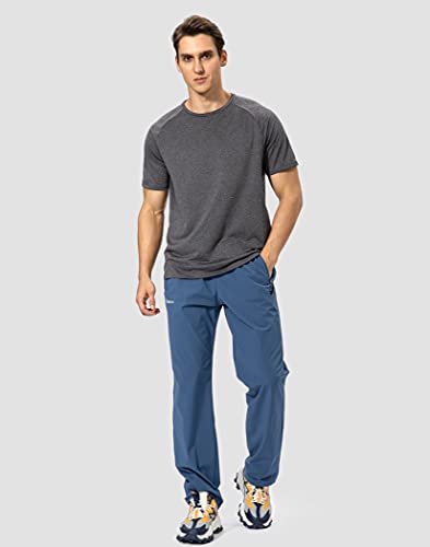 Men's Athletic Jogging Pants with Zipper Pockets
