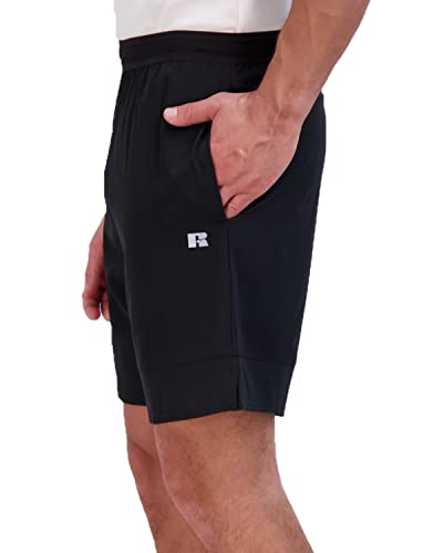 Russell Men's Performance Pickleball Shorts, Black, Large