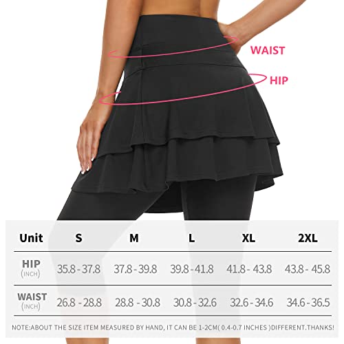 Women's Skirted Leggings with Pockets for Pickleball