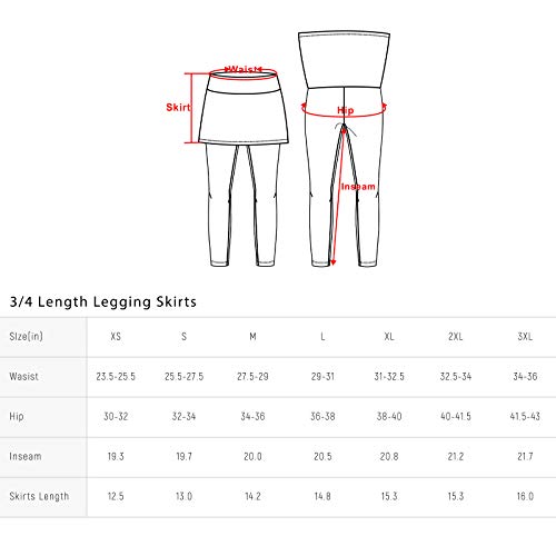 ANIVIVO Skirted Leggings for Women - Black, Large