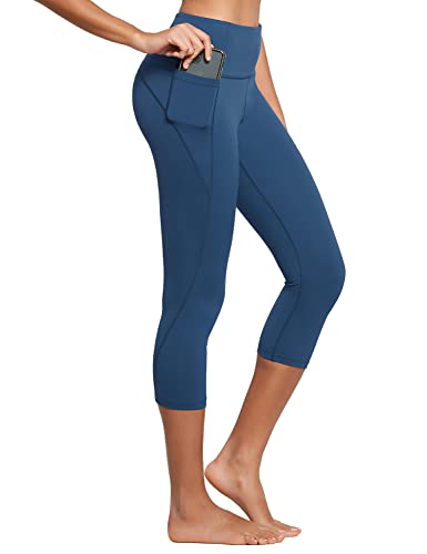 Women's High Waisted Capri Leggings with Pockets