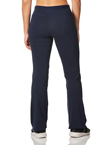 Women's Dark Navy Slim Bootleg Yoga Pants, X-Large